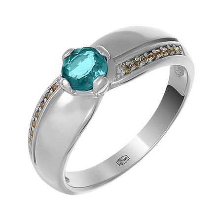 Серебряное кольцо с ювелирным стеклом серебряное кольцо с корундом и ювелирном стеклом с фианитами