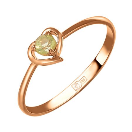 Кольцо детское TALANT из золота с хризолитом солнцезащитное молочко для лица и тела sun style детское молочко солнцезащитное spf 50