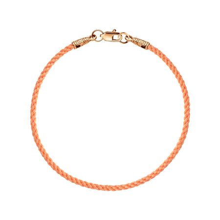 Текстильный браслет с серебряным замком