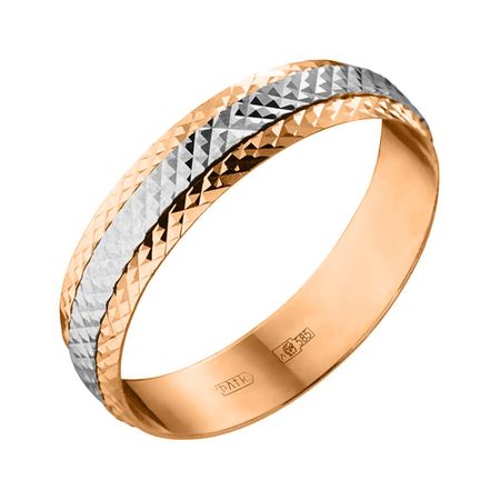 Золотое обручальное кольцо с вращающейся вставкой 5 мм