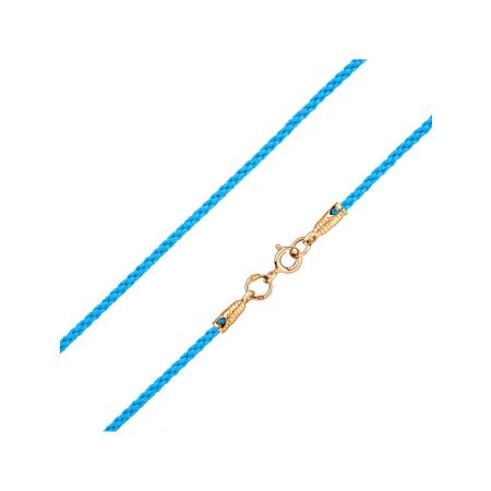 Текстильный шнурок с серебряным замком и позолотой