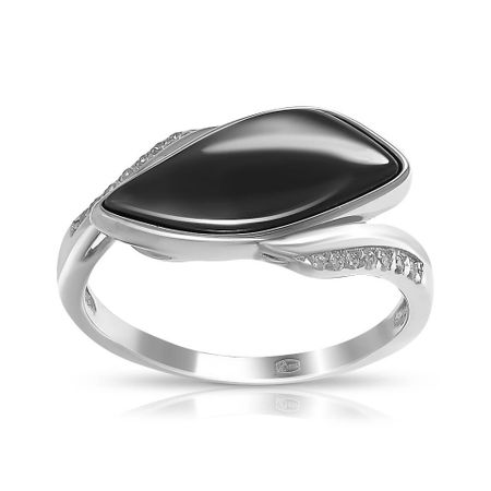 Серебряное кольцо с керамикой и фианитами из коллекции КЛЕВЕР позолоченные монеты для коллекции