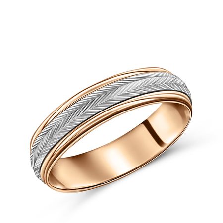 Золотое обручальное кольцо с вращающейся вставкой 5 мм