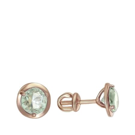 Золотые серьги с аметистами