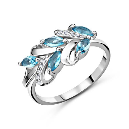 Серебряное кольцо с ювелирным стеклом и фианитами серебряное кольцо с корундом и ювелирном стеклом с фианитами