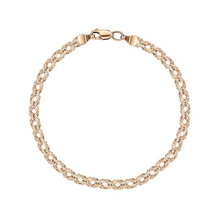 Золотой полновесный браслет Тройной ромб с алмазной гранью крючок тройной ofelis hantverk