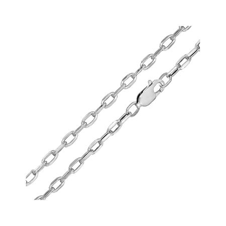 Серебряная цепочка Якорь с алмазной гранью и родированием