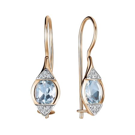 Серьги детские TALANT из золота с топазами и фианитами колготки детские хох ажурные   128 134