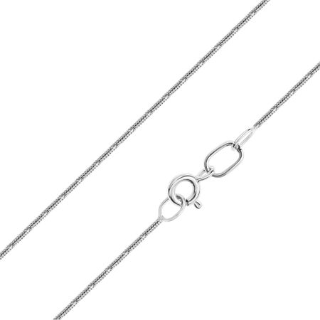 Серебряная цепочка Снейк с алмазной гранью и родированием