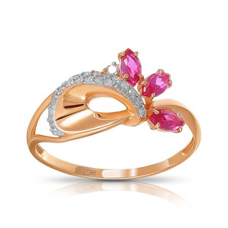 Кольцо TALANT из золота с рубинами и бриллиантами