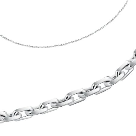 Серебряная цепочка Якорь с алмазной гранью