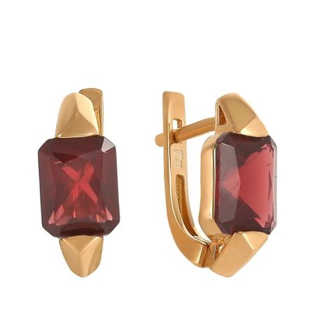 Золотые серьги с кристаллами