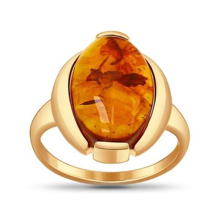 Кольцо SOKOLOV из серебра с янтарём