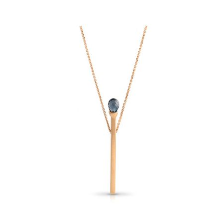 Золотое колье Спичка с топазом