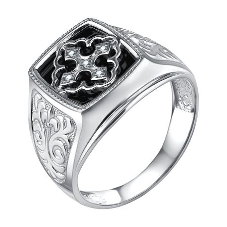 Серебряная печатка с фианитами и родированием коллекционная серебряная монета россия 1898