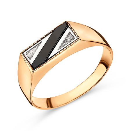 Золотое кольцо-печатка с фианитом moonswoon кольцо печатка silver forget me not ring –