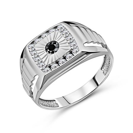 Серебряная печатка с фианитами и родированием коллекционная серебряная монета россия 1898