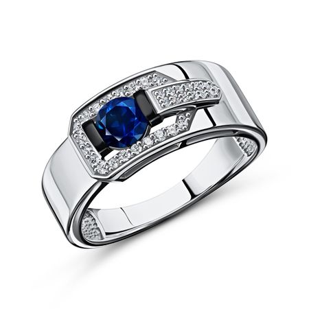 Золотое кольцо с сапфиром и бриллиантами с черным родированием наклеек suatelier с черным котом 10 шт