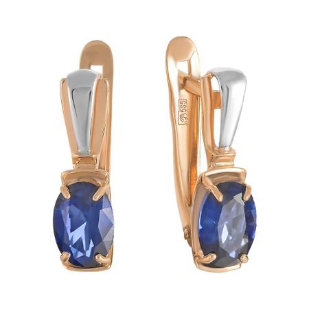 Серьги из золота с сапфирами