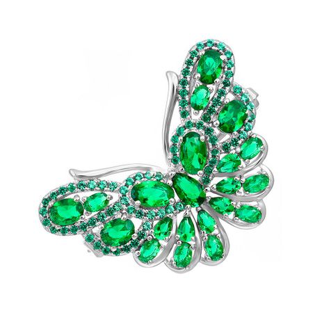 Брошь Бабочка из серебра с фианитами открытка 3d бабочка moonbiffy