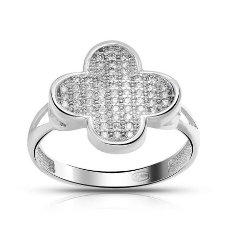 Серебряное кольцо с фианитами коллекция КЛЕВЕР коллекция карт manhwa yoon haewon 55 шт