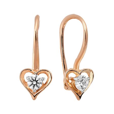 Серьги детские из золота с фианитами колготки детские хох ажурные   128 134