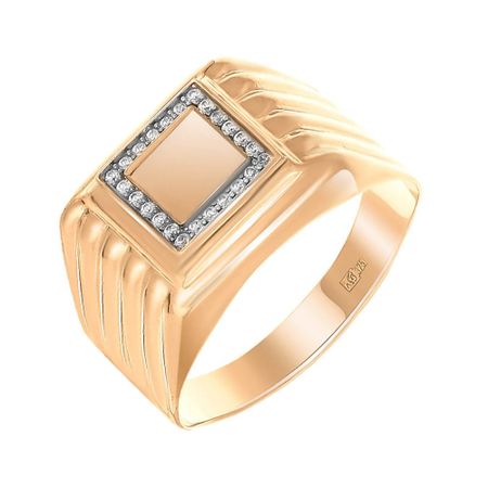 Кольцо-печатка TALANT из золота с фианитами moonswoon кольцо печатка silver forget me not ring –