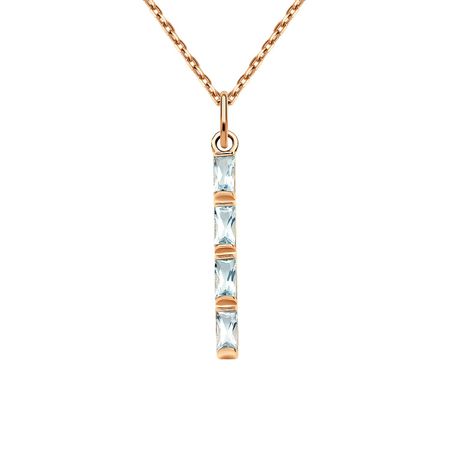 Золотая подвеска с топазами