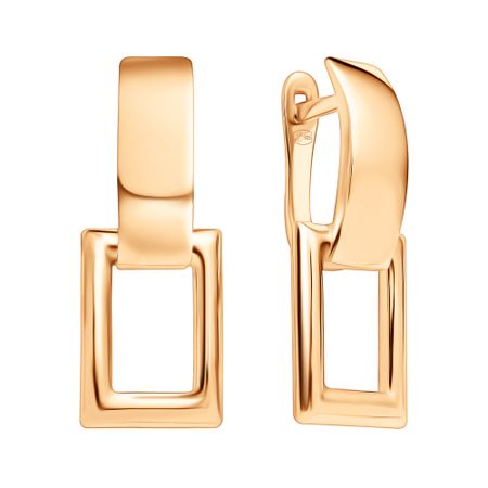 Серебряные серьги с позолотой