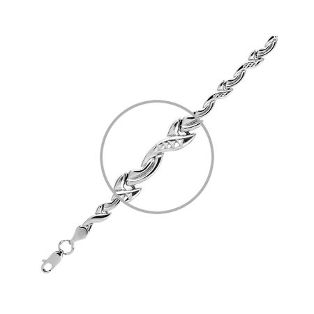 Серебряный браслет Ролекс с родированием