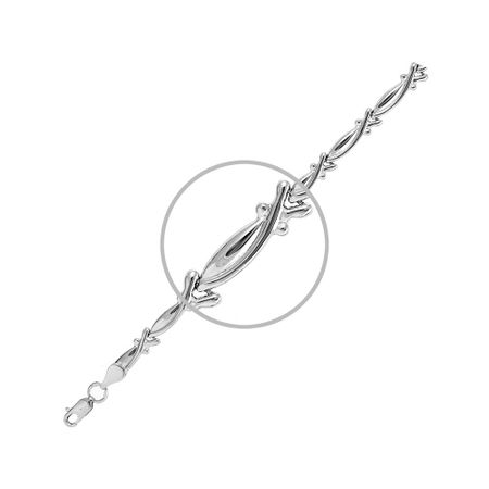 Серебряный браслет Ролекс с родированием