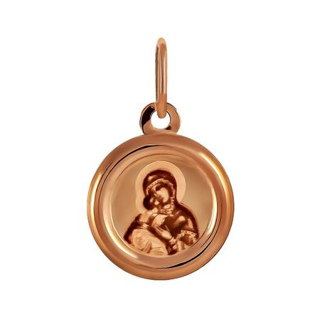 Золотая подвеска Икона Владимирская Божия Матерь