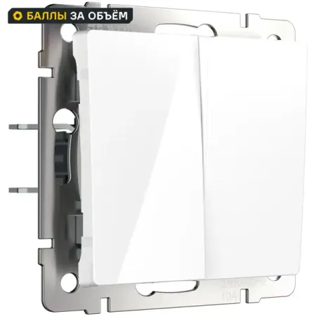 Выключатель перекрестный встраиваемый Werkel 2 клавиши цвет белый сенсорные выключатели bseed zigbee 1 2 3 клавиши usb