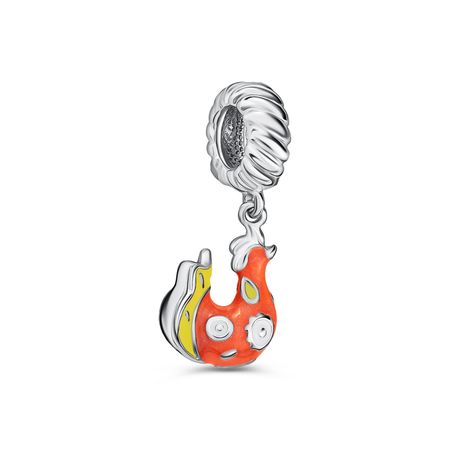 Серебряный шарм с эмалью и родированием серебряный сплав катаны цуба sword