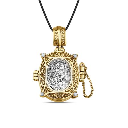 Серебряный складень-мощевик с фианитами серебряный сплав катаны цуба sword