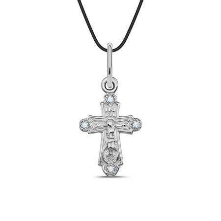 Серебряный крест с фианитами медаль железный крест рыцарства