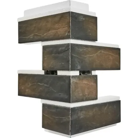 Термопанель наружный угол Мосстрой-31 Brick House коричневый 26x25x41x5 см