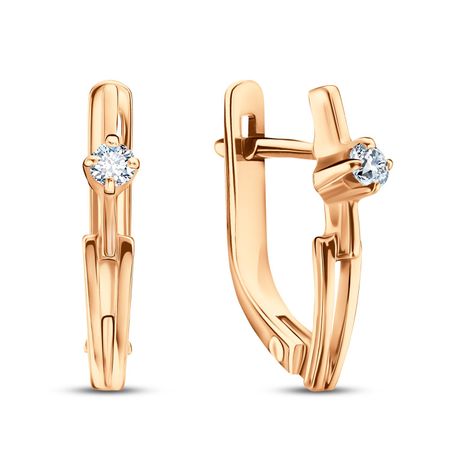 Золотые серьги с бриллиантами