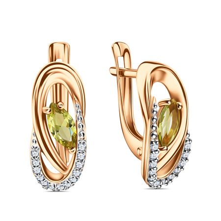 Золотые серьги с кристаллами и фианитами металлические заправки для шариковых ручек с кристаллами 7 см