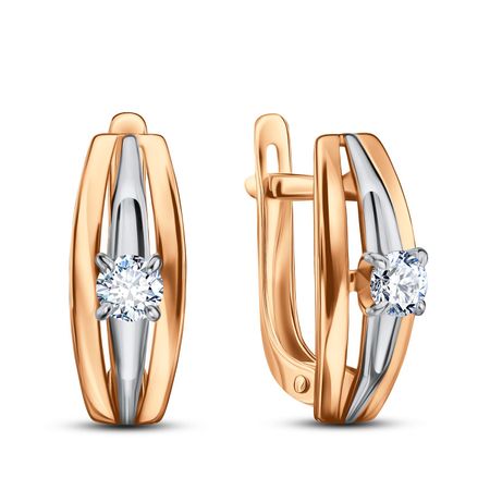 Золотые серьги с бриллиантами