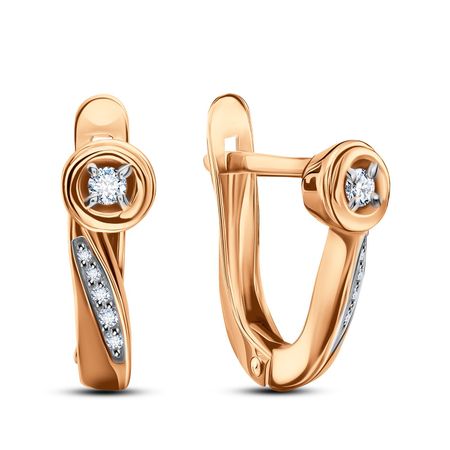 Золотые серьги с бриллиантами