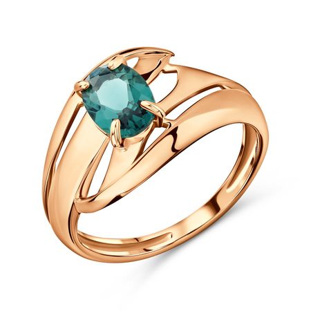 Золотое кольцо с кварцем