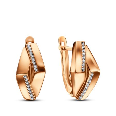 Золотые серьги с бриллиантами