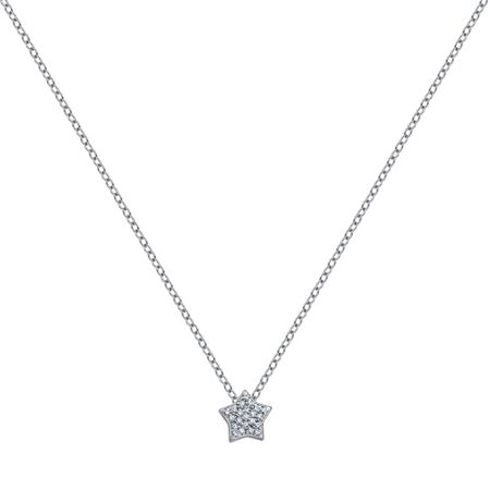 Серебряное шейное украшение с фианитами