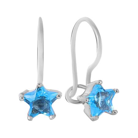 Серьги из серебра с фианитами статуэтка из тибетского серебра в форме льва