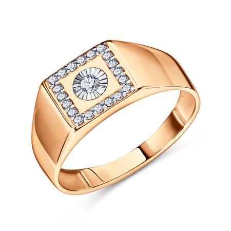 Золотая печатка с бриллиантами