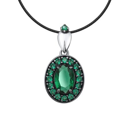 Серебряная подвеска с фианитами