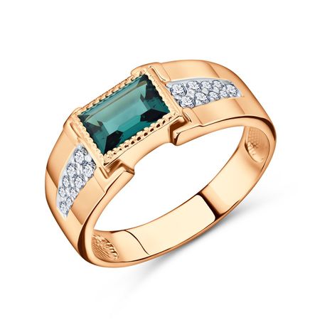 Золотое кольцо-печатка с кристаллом и бриллиантами moonswoon кольцо печатка silver forget me not ring –