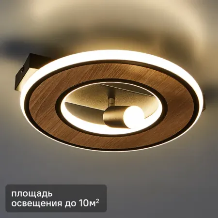 Светильник потолочный светодиодный Lumion Ledio Pine 6572/24CL 10 м² нейтральный белый свет цвет черный