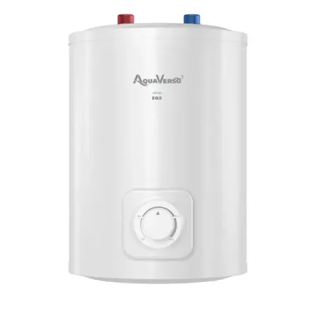 Накопительный водонагреватель электрический 10 л AquaVerso EQ3-10 U 1.2 кВт эмалированная сталь мокрый ТЭН кружка to catch fish белая эмалированная